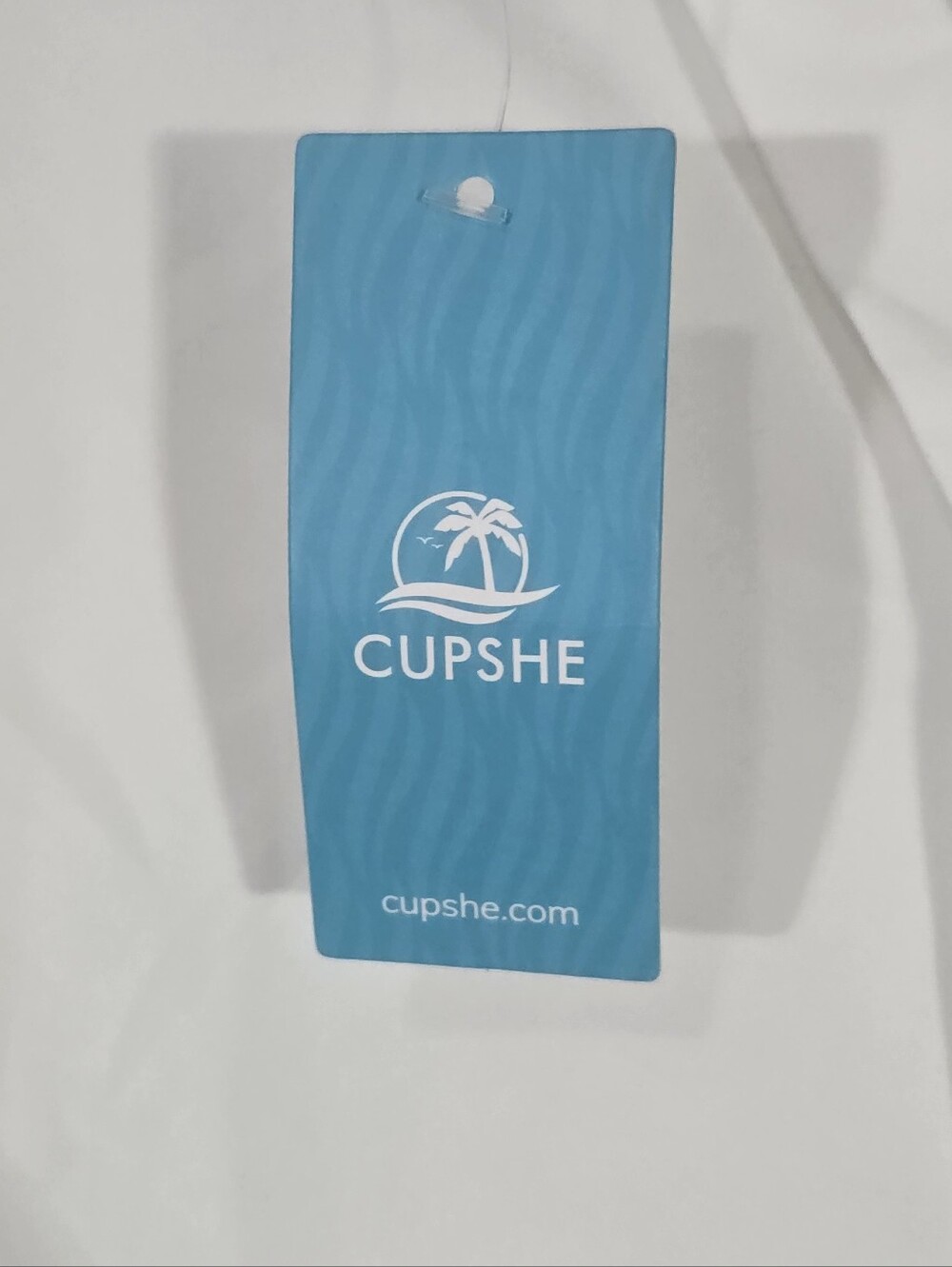 NWT Cupshe White Lace Sleeve V-Neck Coverup Blouse Size Small - Picture 2 of 9